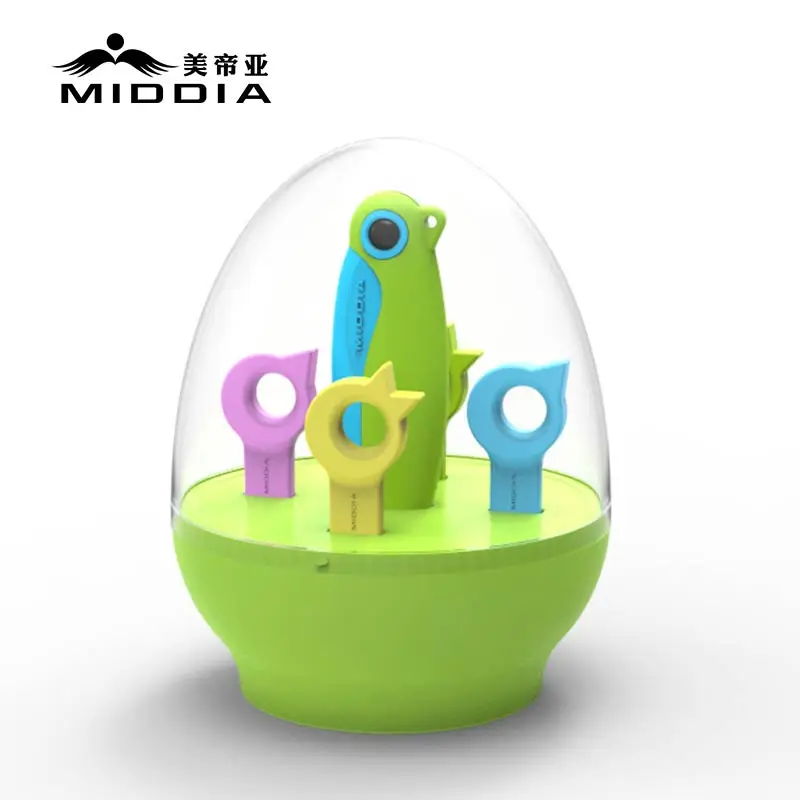 

Middia Ceramic Portable Fruit Tools With Folding Knife & Fruit Forks Packed With Egg Case Is The Best Gift