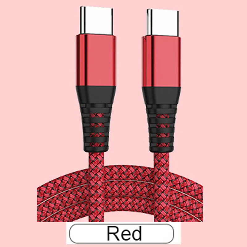 3,0 usb c кабель QC 3,0 60w type c PD кабель из алюминиевого сплава Быстрая зарядка USB C кабель данных для xiaomi huawei телефон macbook - Цвет: Красный