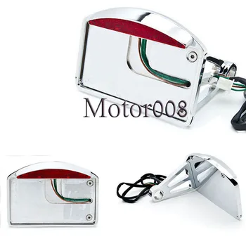 

Chrome Plate Motorcycle Side Mount Tail Light Axle Chopper License Plate Bracket fit 1" Axles For Harley Custom