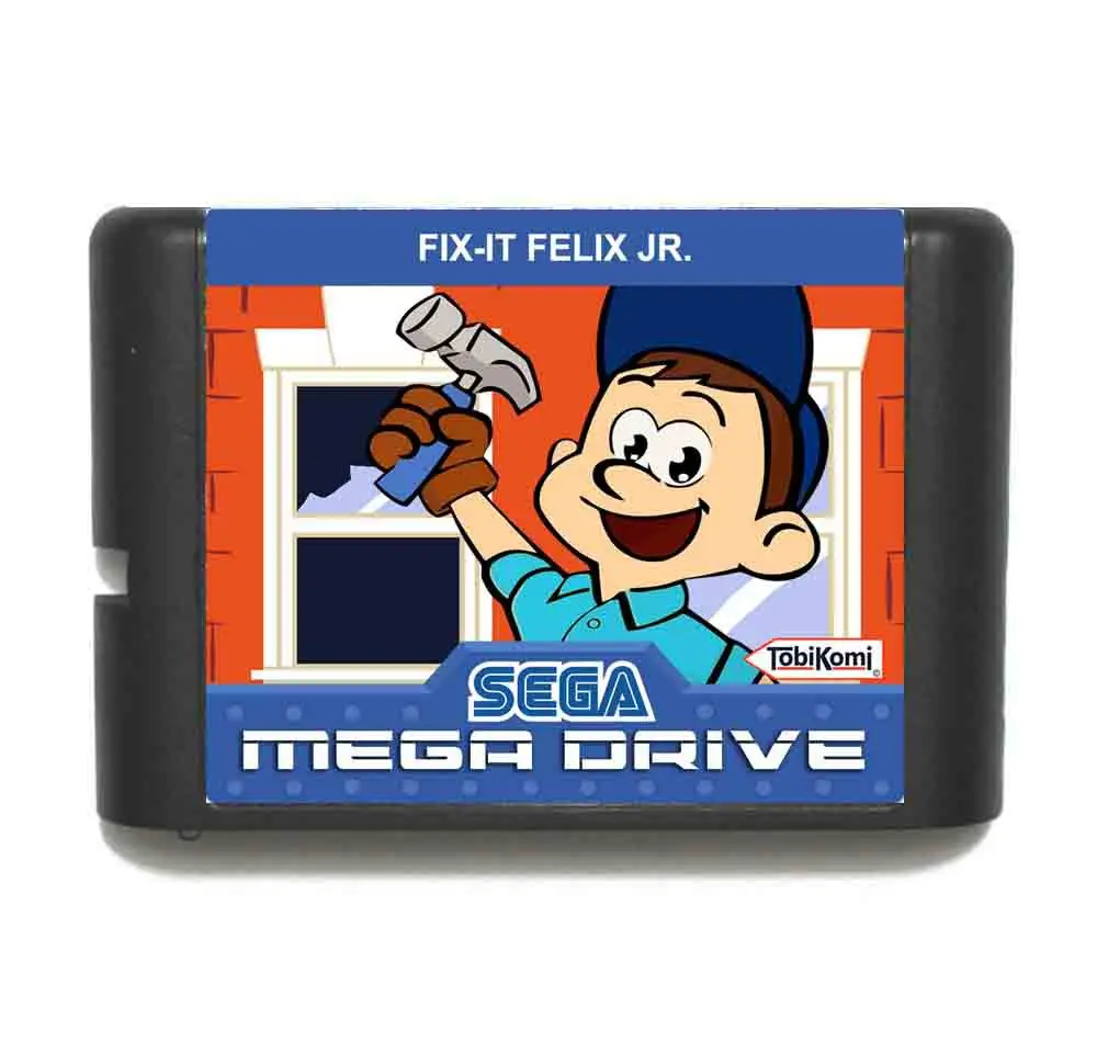 Fix It Felix Jr 16 бит MD карточная игра с коробку для Sega Megadrive/Genesis|16 bit|md game16 bit md |