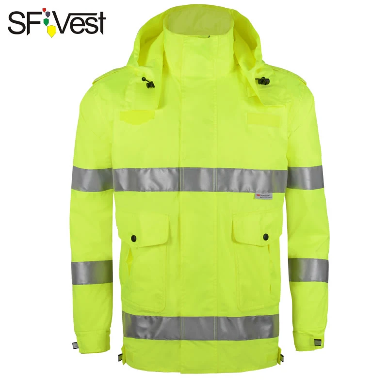 reflective rain jacket mens