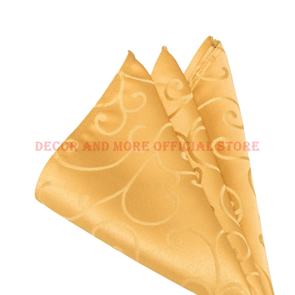 50pcs Decor Polyester Wedding Table Napkins Solid Damask Dining Napkin