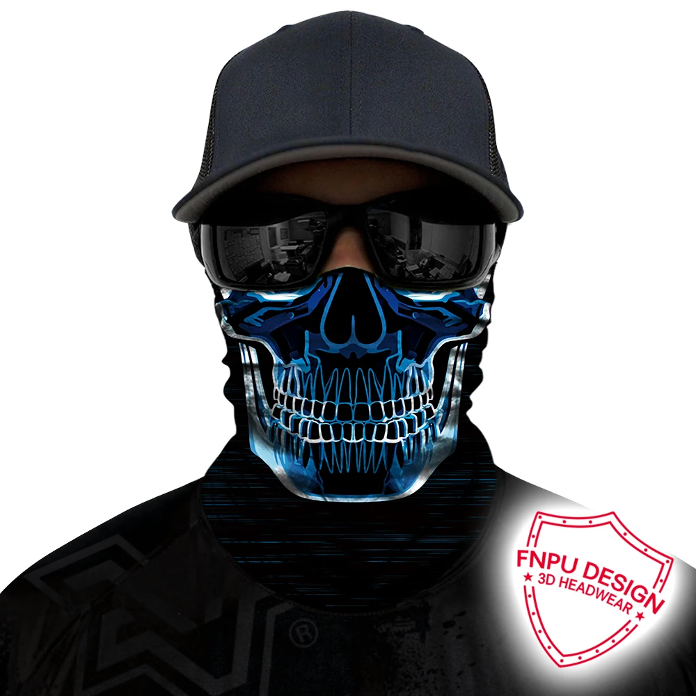 HR040735 Bandana BJMOTO маска для лица для езды на мотоцикле Хэллоуин Балаклава 3D бесшовный животный шеи Теплый головной Убор Повязка На Голову Бандана головная Косынка - Цвет: HR040735 Bandana