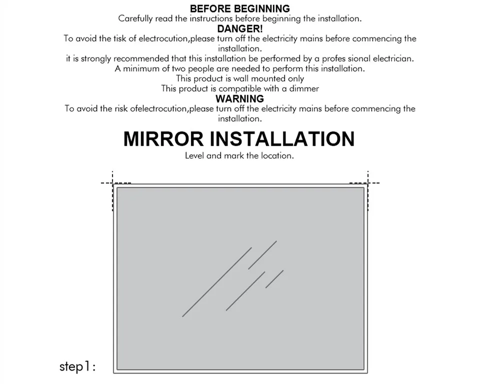 Gisha Wall-mounted Smart Mirror LED Bathroom Mirror Explosion proof Anti-fog Mirror Bathroom Makeup Mirror 2G8028