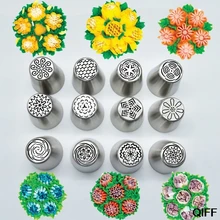 ; 12 шт./компл. российский большой советы по украшению глазурью набор для выпечки цветка тюльпана Кондитерские насадки для Fondant(сахарная) кексы выпечки набор May06