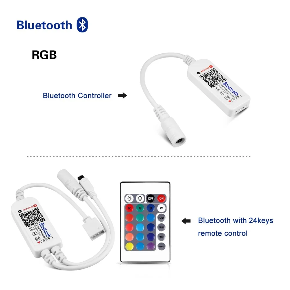 RGB светодиодный беспроводной контроллер Bluetooth/wifi RGBW/RGBWW DC 5 V 12 24 Android IOS APP
