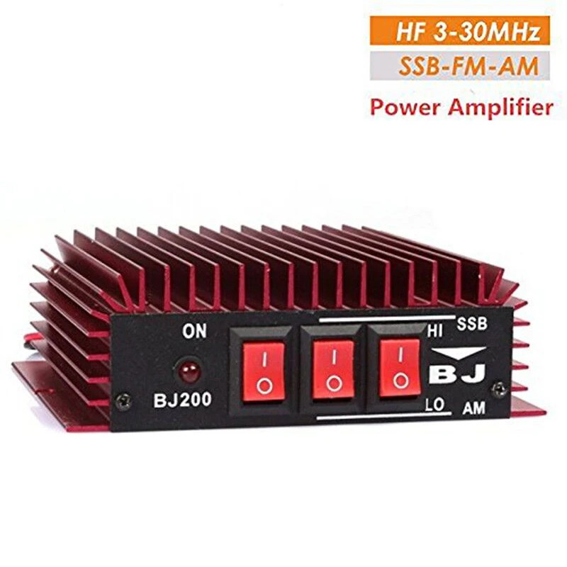 

BaoJie BJ-200 CB Radio VHF Power Amplifier BJ200 for Ham Radio Two Way Radio HF Transceiver Walkie Talkie Red Color A7170