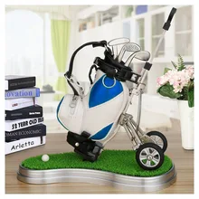 CRESTGOLF Golf Kalemler Golf Çantası Tutucu ile, yenilik Hediyeler 3 Adet Alüminyum Kalem Golf Çantası kalemlik Golf Hediyelik Eşya Hediyeler(China)