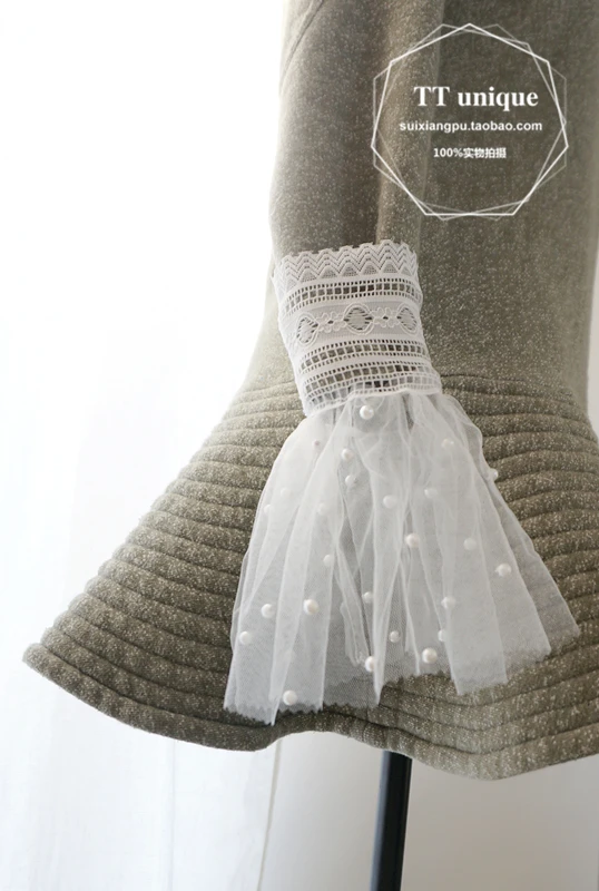 Модные женские туфли теплые мягкие Прихватки для мангала Леди Аксессуары Универсальный накладные манжеты рукава рубашки фея бисером