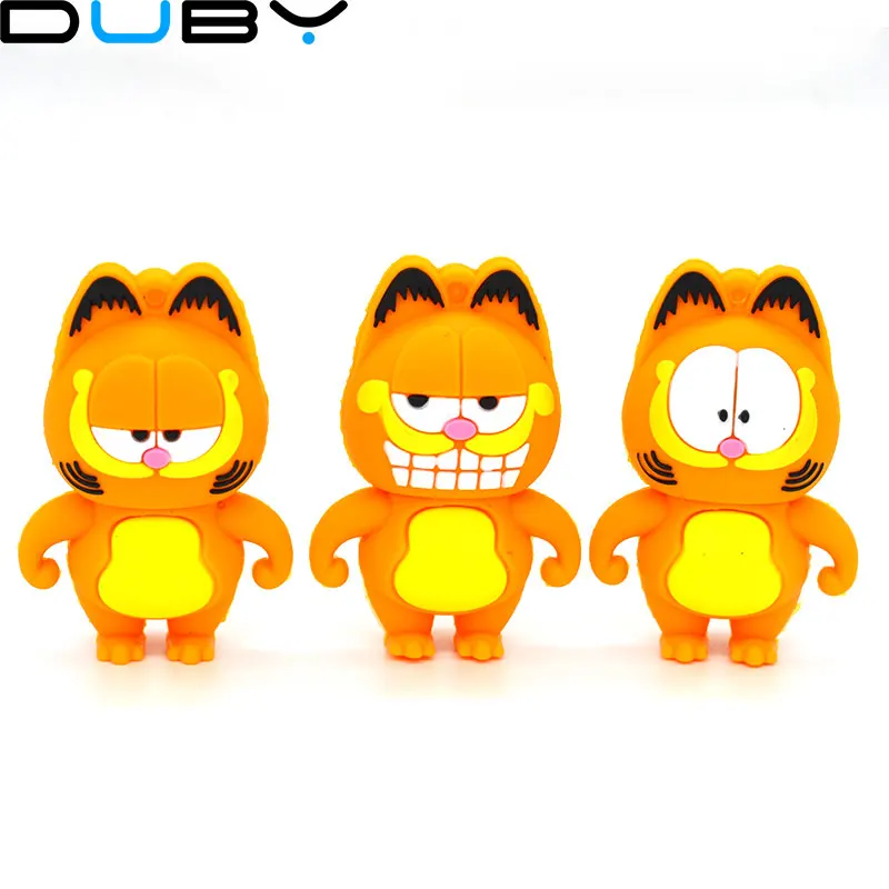 

hot sell cartoon cute Garfield Cat usb 2.0 flash drive good quality Memory Stick 4g 8g 32g Thumb/Pendrive U Disk creative Gift