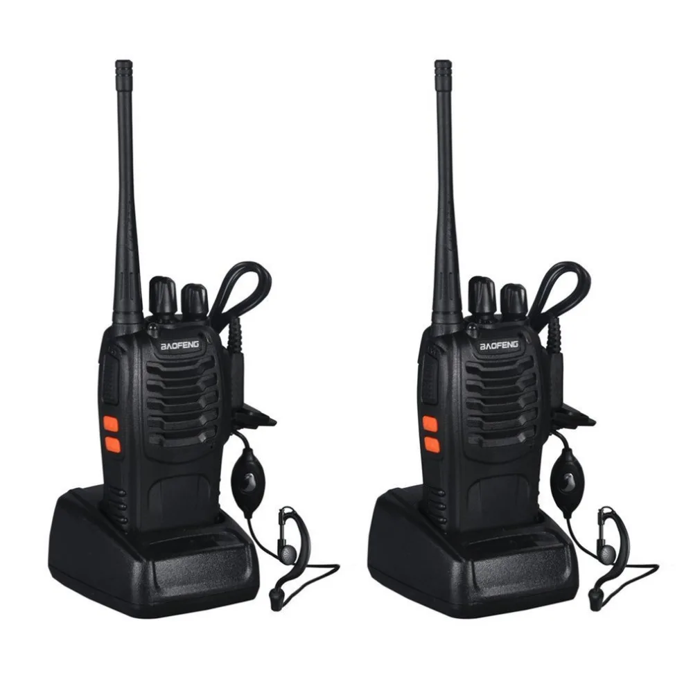 2 шт./компл. ЕС VHF/UHF FM трансивер 400-470 мГц рации фонарик 5 Вт 16Ch с гарнитура 2-передающие устройства для Baofeng BF-888S