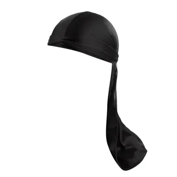 

Hat Muslim 2018 New Fashion Women India Muslim Stretch Solid Silky Turban Hat Head Scarf Wrap Cap head wear hot sale c0412