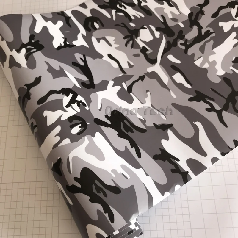 Black Grey White Vinyl Film Wrap-4