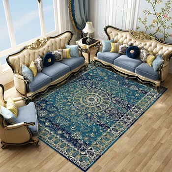 

160X230CM Iranian Persian Carpet European Style Living Room Sofa Table Pad Home Bedroom Full Shop Room Bedside Blanket