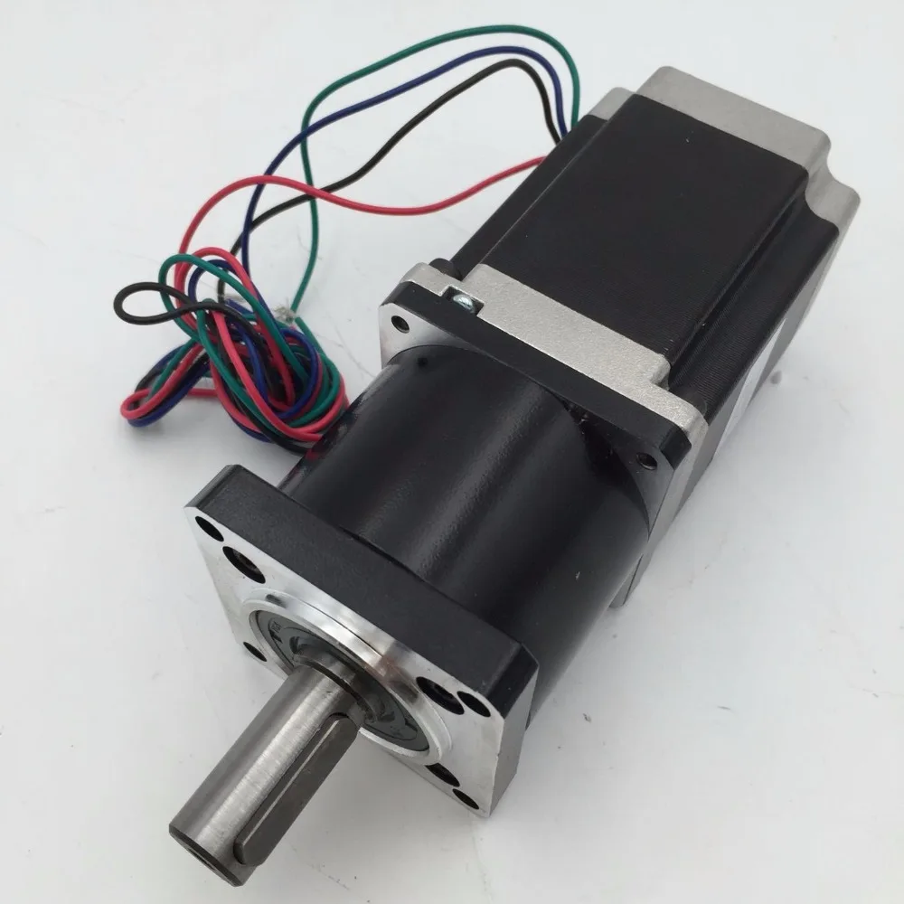 Планетарный Nema23 редукционный шаговый двигатель L112mm редуктор 30:1 90 нм фрезерный