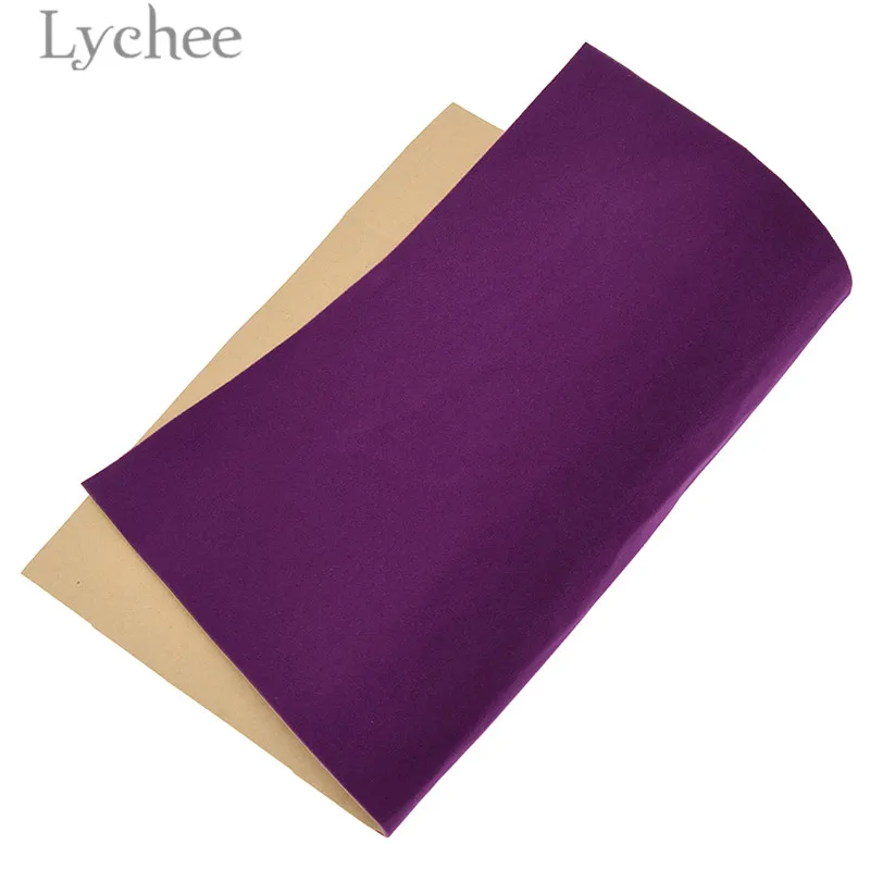 Lychee Life 29x21 см A4 самоклеющиеся бархатные ткани высокого качества сплошной цвет ткань DIY лайнер бумага для бантов ювелирные ящики - Цвет: 11