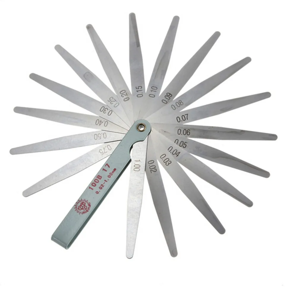 

1PCS 17 New Blades Spark Plug Thickness Gap Metric Filler Feeler Gauge 0.02 to 1mm Useful Measurement Tool