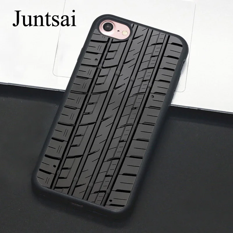 Juntsai Car Tire Tyre Tread Phone Case For Apple iPhone X 8 7 Plus 6 6s