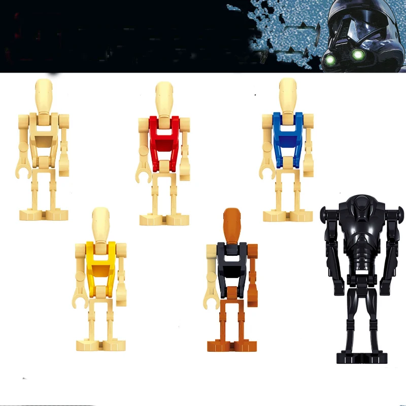 

Star Wars Combat Robot Doath Storm Trooper Battle Droid RO-GR Super Figure building block Toys For Children BKX80