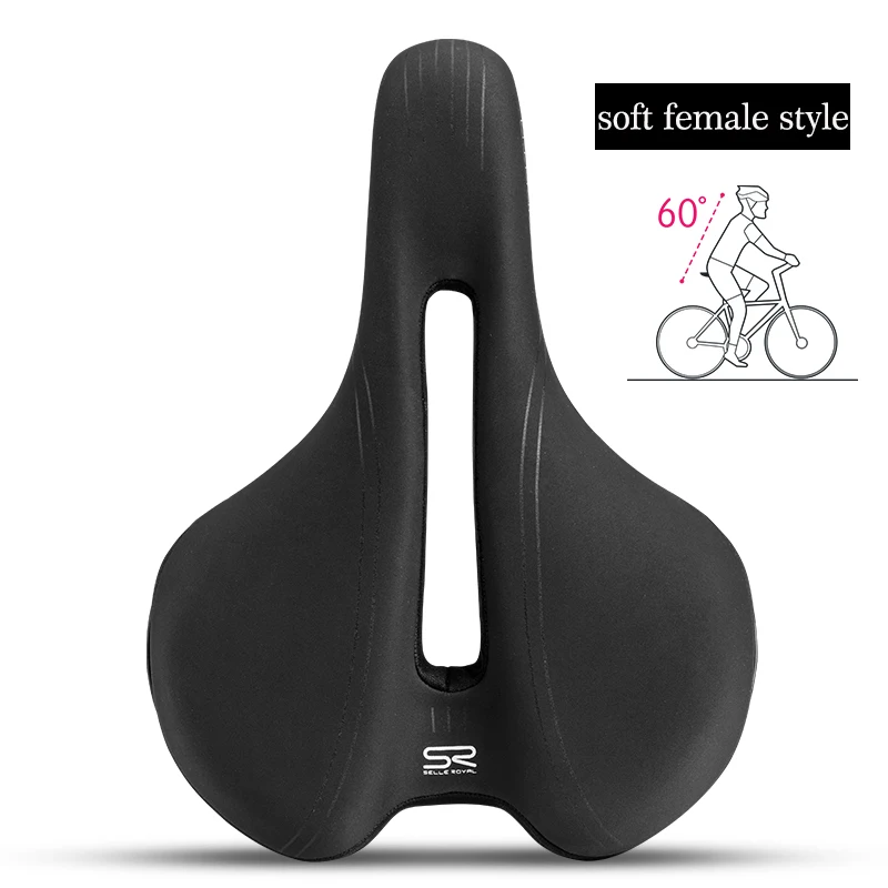 SELLE ROYAL велосипедное седло для велосипедного седла, дышащая водонепроницаемая Мягкая силиконовая подушка из искусственной кожи, велосипедное седло MTB для мужчин и женщин - Цвет: Soft female Style