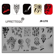 

2019 Stainless Steel Stamping Plate Template Russian Phrase Love Vintage Floral Pattern Angel Linear Nail Tool JR161-170