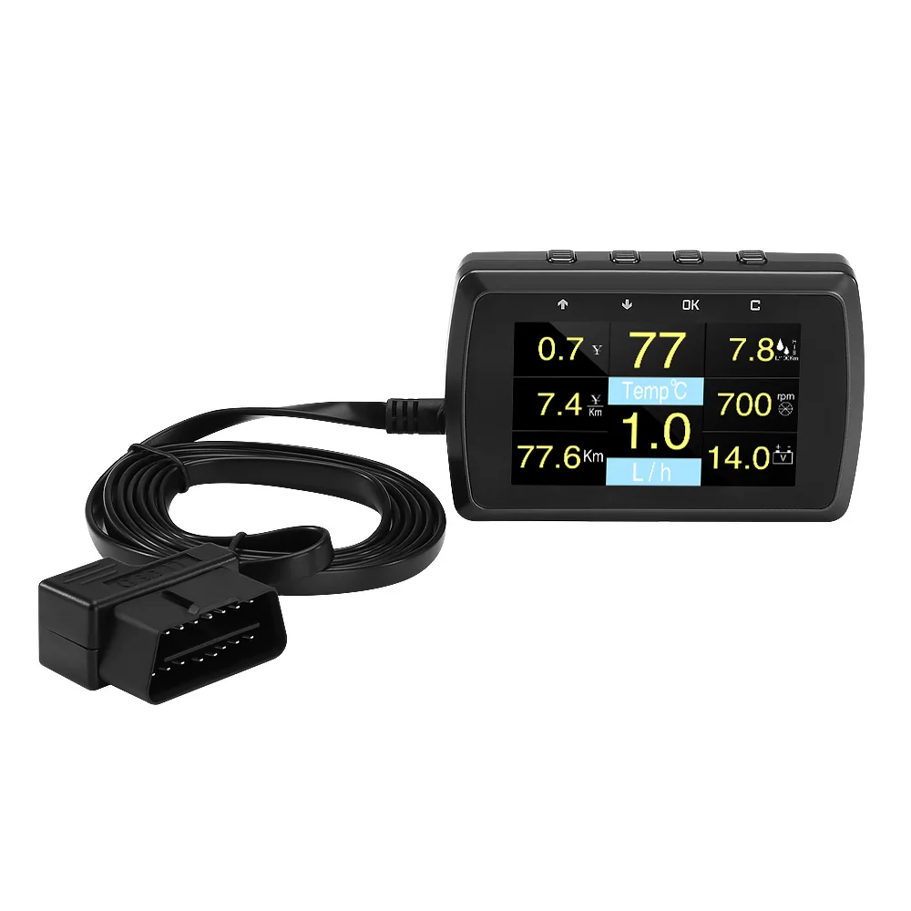 Дисплей на лобовом стекле A501C OBD2 бортовой компьютер для автомобиля измеритель