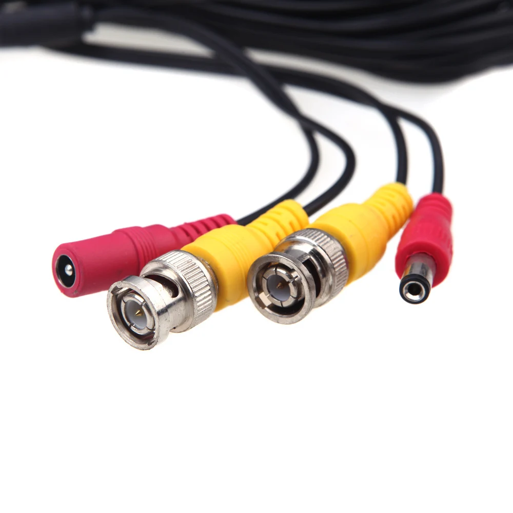 NINIVISION Cable de alimentación de vídeo BNC, accesorios para CCTV de Kit DVR, 65 pies (20m)|cable tracer|cable accessoriescable retract - AliExpress
