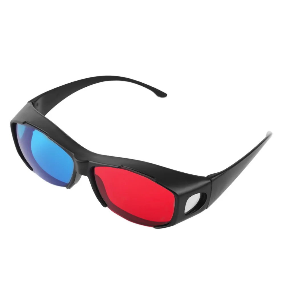 Universal Type 3D Glasses TV Movie Dimensional Anaglyph Video Frame Glasses DVD Game Anaglyph 3D Plastic Glasses Cheap And Hot