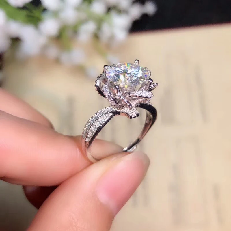 3ct d cor vvs1 grau moissanite anel