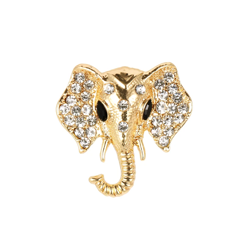 

WEIMANJINGDIAN Brand Gold Color Plated Elephant Brooch Pins