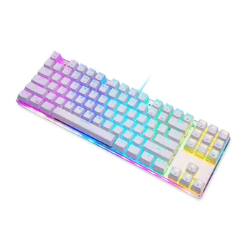 

Colorful Illuminated Backlight 87 keys Usb Wired Gaming Backlit Keyboard For Desktop Computer A8
