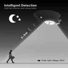 AKDSteel Солнечный Сенсор движения света 300 люмен 7 светодиодный Беспроводной Водонепроницаемый Ультра-Яркий Открытый Сад Двор Путь патио Солнечный свет