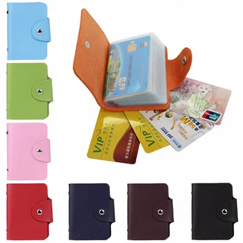 

THINKTHENDO Women Men Pocket 24 Cards ID Credit Card Holder Case Purse Business Wallet