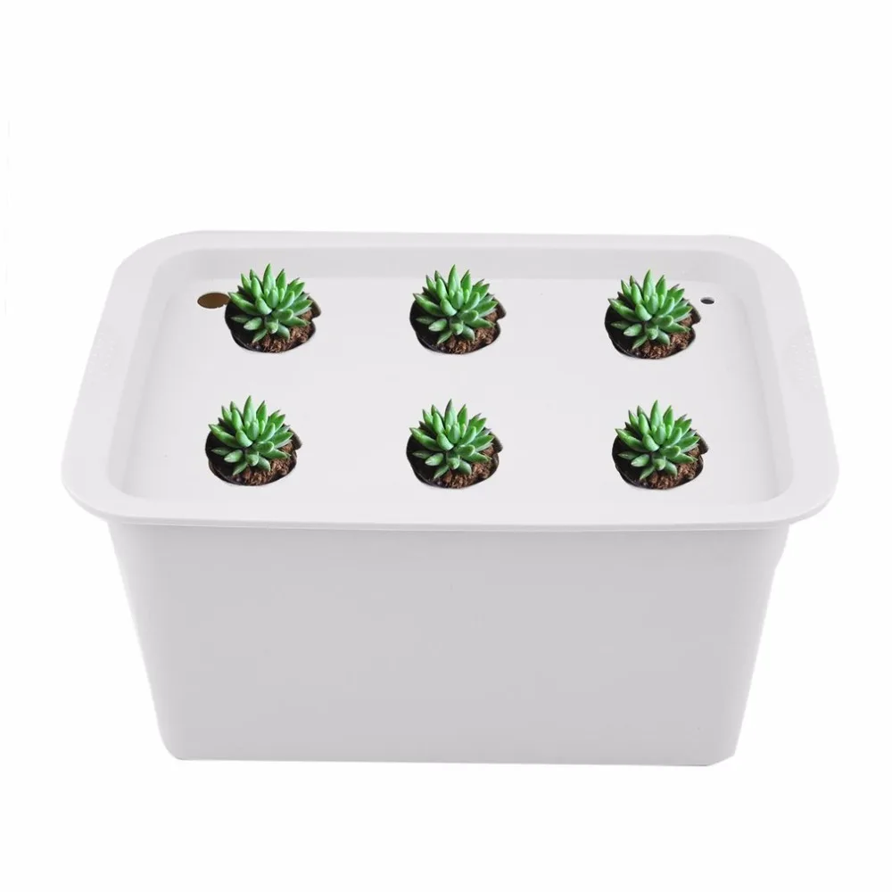 6 Holes 110V Plant Site Hydroponic System Indoor Garden Cabinet Box Grow Kit Bubble Garden Pots Planters Nursery PotsHot