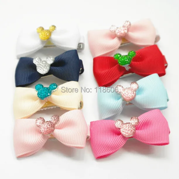 Minnie Mouse sparkle resin flat back diamante glitter dummy hair bow10.jpg