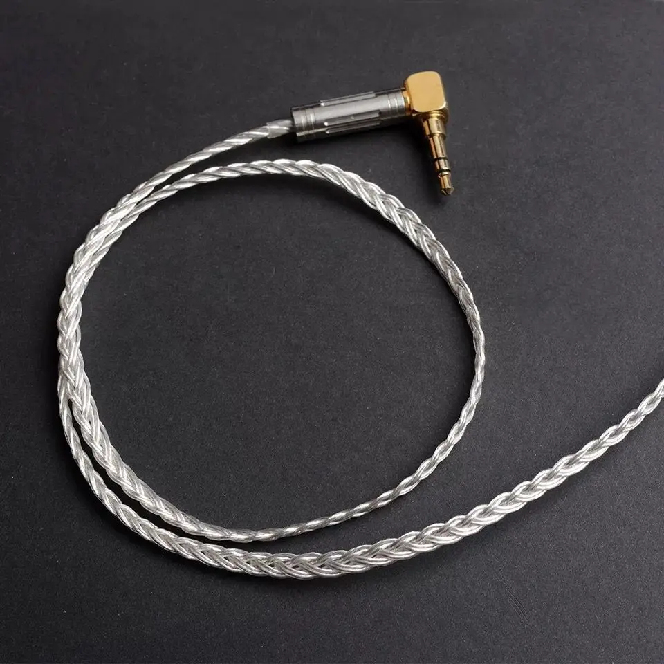 Kinera 8 Core MMCX кабель 7N монокристаллической покрытая серебром и Медь обновления кабель для наушников Shure SE846, SE535, SE315, SE215, UE900