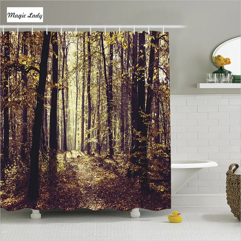 Best Nice Custom Forests Road Landscape Nature Shower Curtain Bath
