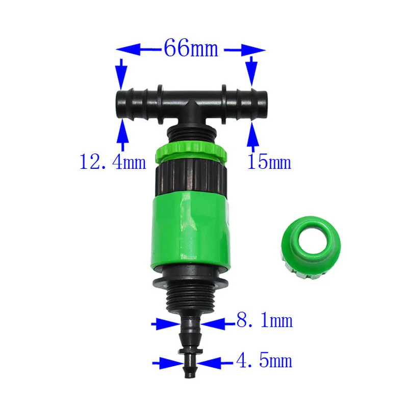 Wxrwxy орошение сада 1/" до 16 мм Т-образный редуктор Барб 1/2" до 1/" 3/8" шланг тройник быстрый соединитель шланг делитель воды 1 шт