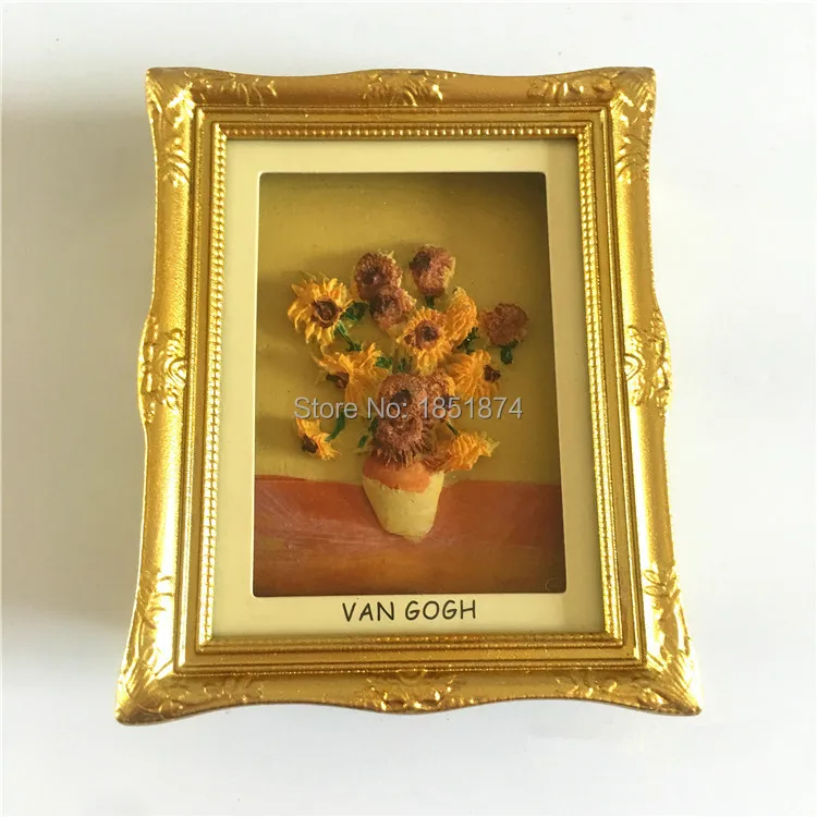 Ван Гог подсолнухи Париж Арка Триумфальная звезда рамка 3D магниты на холодильник путешествия сувениры холодильник магнитные наклейки