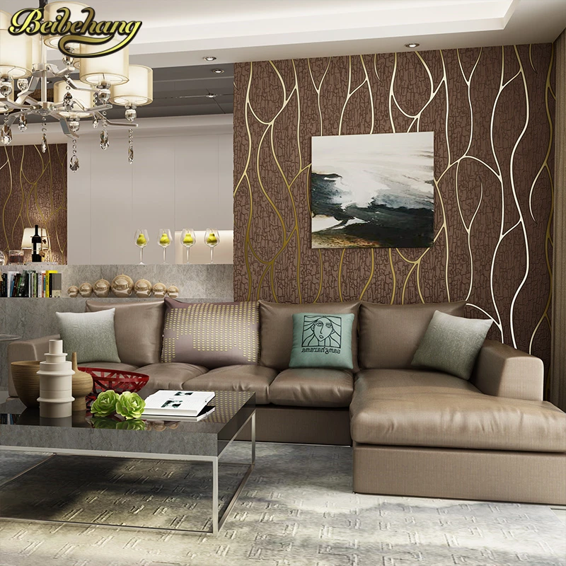 Modern minimalist plain suede thick high-grade non-woven wallpaper room living room bedroom TV background wallpaper