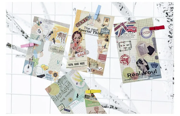 30 шт Kawaii бумажный коллаж время открытки День Рождения БИЗНЕС подарочная карта набор открытка сообщение