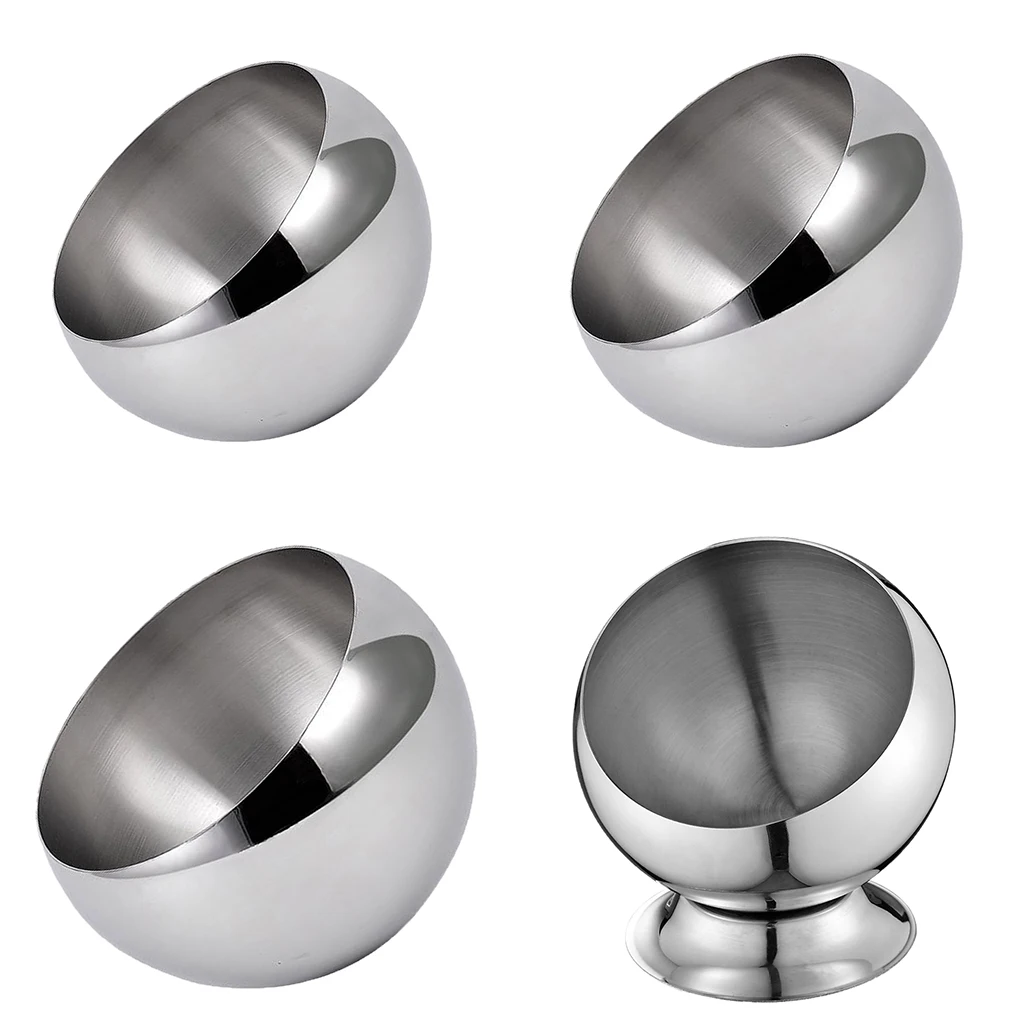 Stainless Steel Serving Bowl Fruit Salad Snacks Sugar Plate Ice Bucket Bowls Tableware Kitchen Dining