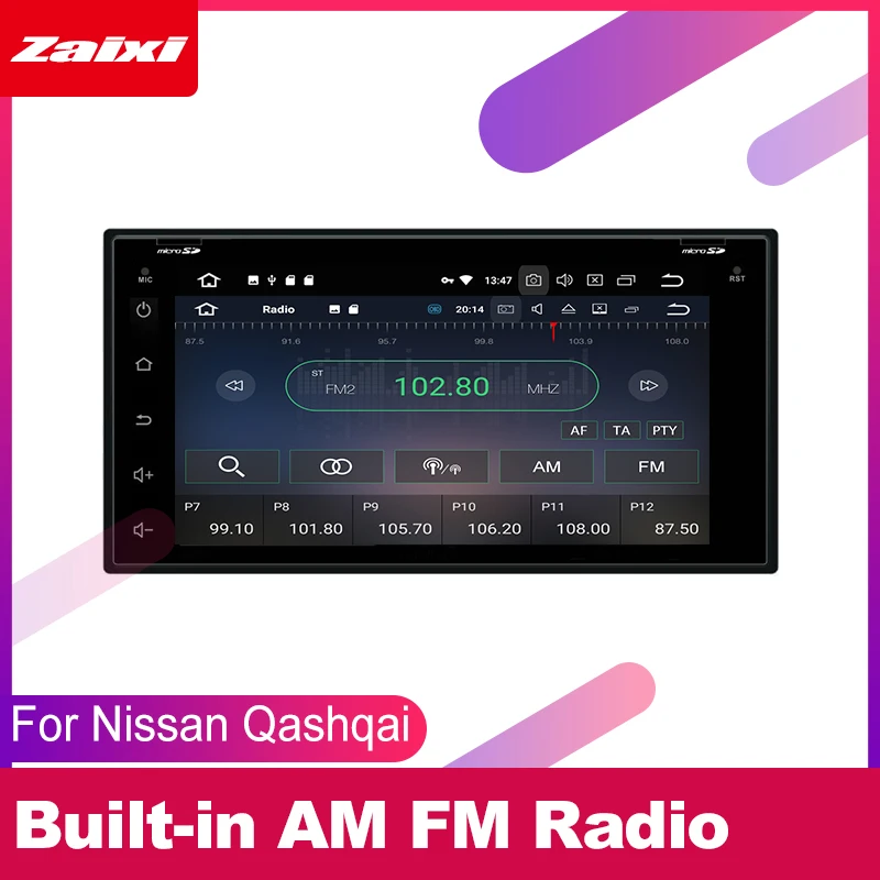 Best ZaiXi For Nissan Qashqai Dualis 2 Car Android Multimedia System 2 DIN Auto DVD Player GPS Navi Navigation Radio Audio WiFi 4