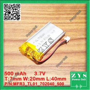

1 pcs. li-ion battery 3.7v 500mAh rechargeable battery 3.7v 500mah size: 7x20x40mm