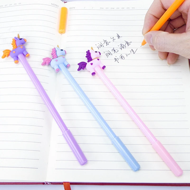 1PC 0.5mm Cute Creative Unicorn Gel Pens Signature Pen Escolar Papelaria School Office Stationery Supply Promotional Gift Kawaii