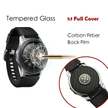 Для Galaxy Watch 46 мм 42 мм пленка из закаленного стекла для экрана gear S3 Защитная задняя пленка хорошая с Вашими часами 2 шт