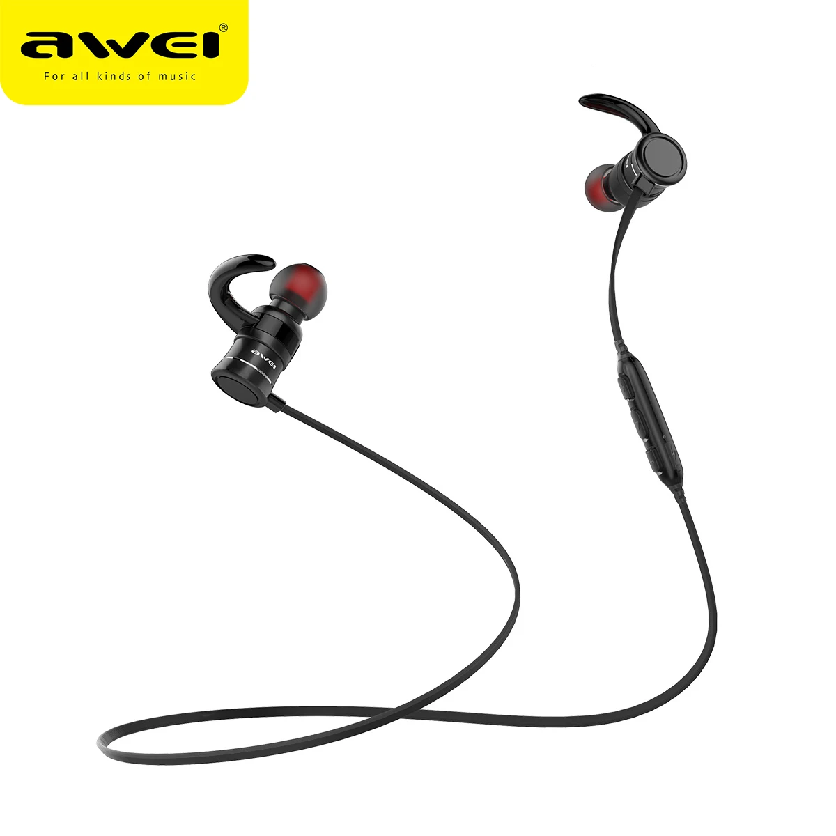 

AWEI AK5 Wireless Bluetooth Magnetic Headphone with Microphone Bluetooth Headset Auriculares Cordless Earpiece Earphone