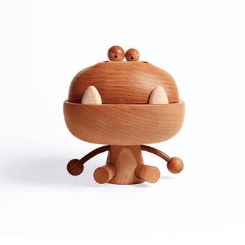 

Big Mouth Wooden Dragon Beech Wood Art Toy Birthday Gift Original Designed Decoration Oak Cartoon Dragon