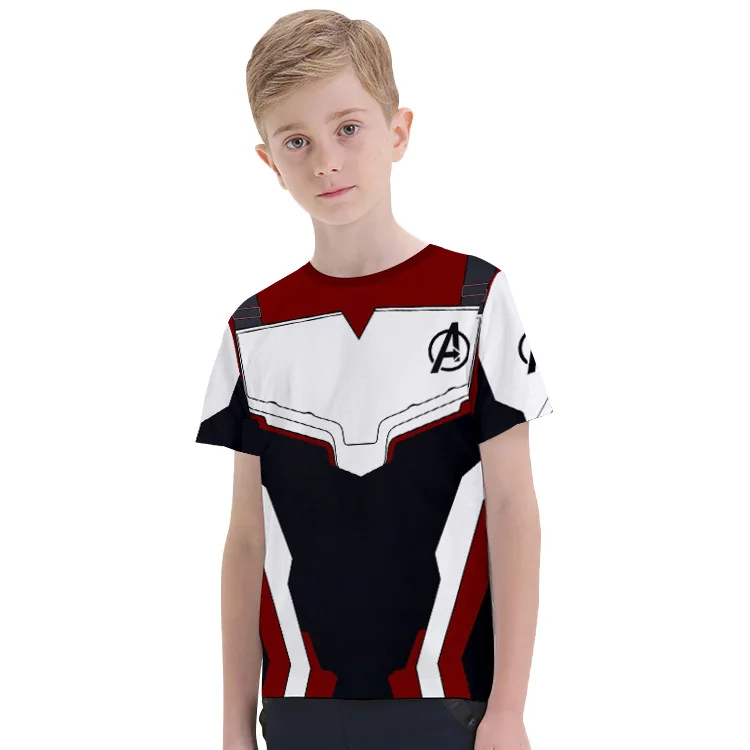 

Avengers 4 Children's Clothing Quantum War Suit Concept Children's Round Neck Short-sleeved T-shirt 3d Printed Shirt 2-10Y