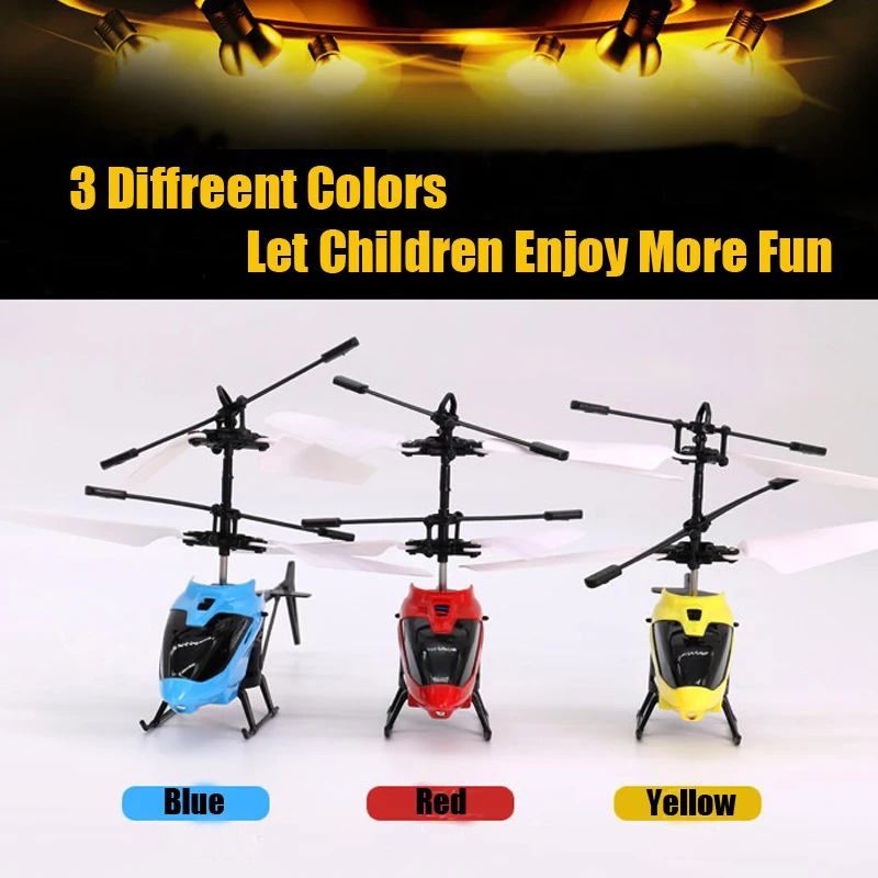 Mini LED Light Toys RC Helicopter Aircraft Suspension Induction Helicopter for Children Gift